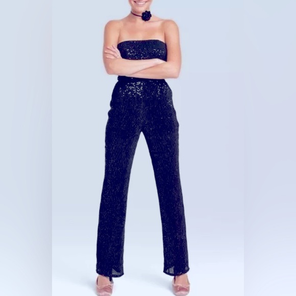 New with tags Wild Fable Black sequence jumpsuit size Medium. - Picture 1 of 5